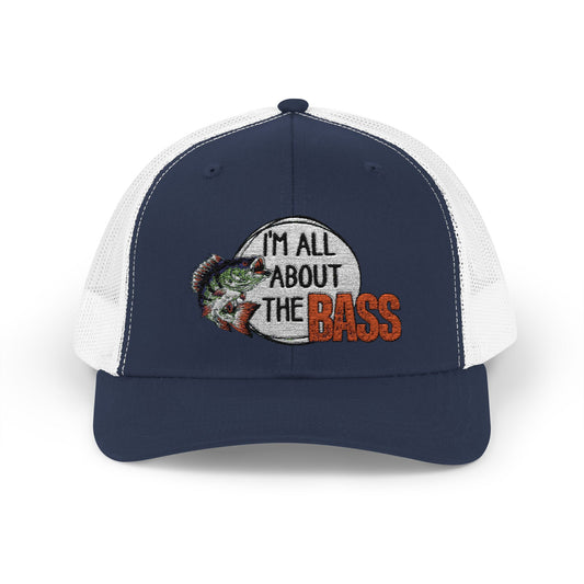 Fishing Bass Snapback Cap, Outdoor Dad Gift, Fisherman Hat, Fishing Lover Gift, Bass Fishing Cap, Trucker Hat