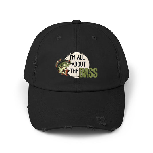 Distressed Fishing Cap, Green Im all about the bass
